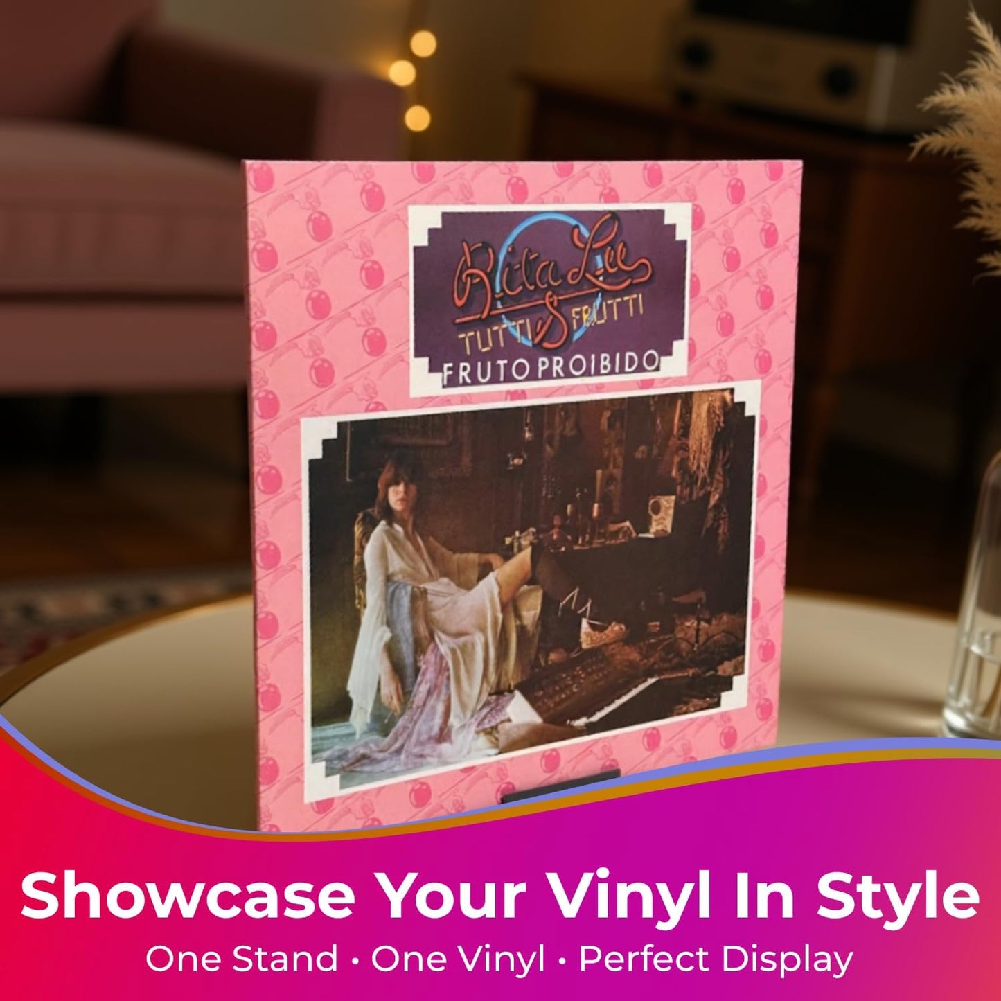 Now Playing Vinyl Record Stand – Modern Display Holder, Premium Plastic Vinyl Stand, Now Spinning Record Accessories