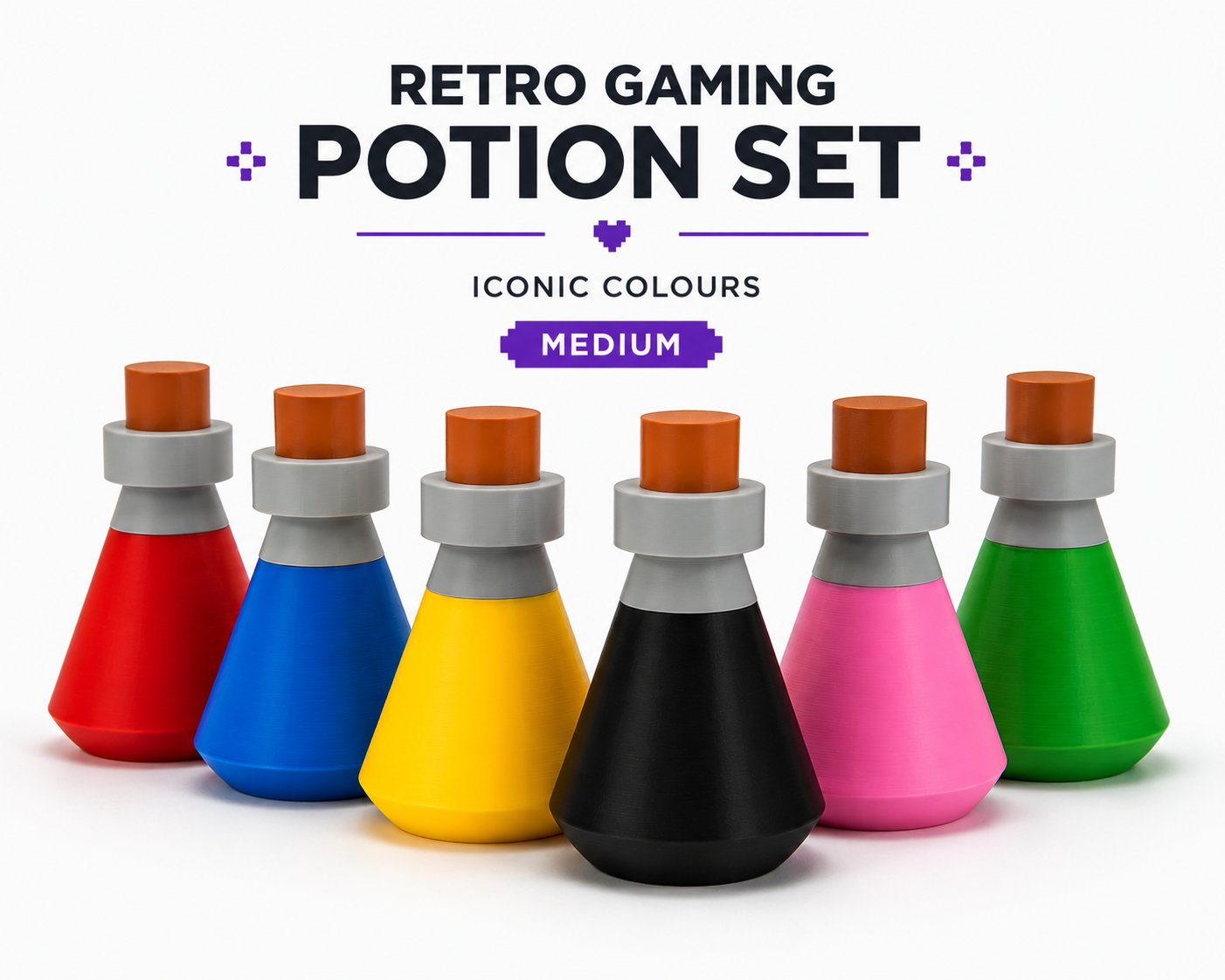 Potion Bottle Display Holder (Medium) – Retro RPG Inspired Storage