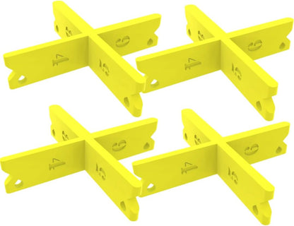 Decking Spacers 4 Pack – Multi-Gap Deck Board Spacer Tool (4mm, 5mm, 6mm, 8mm) – Universal Composite & Timber Decking Spacer – Includes Free Hang Tags
