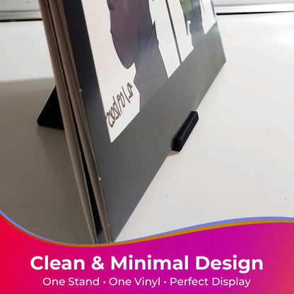 Now Playing Vinyl Record Stand – Modern Display Holder, Premium Plastic Vinyl Stand, Now Spinning Record Accessories