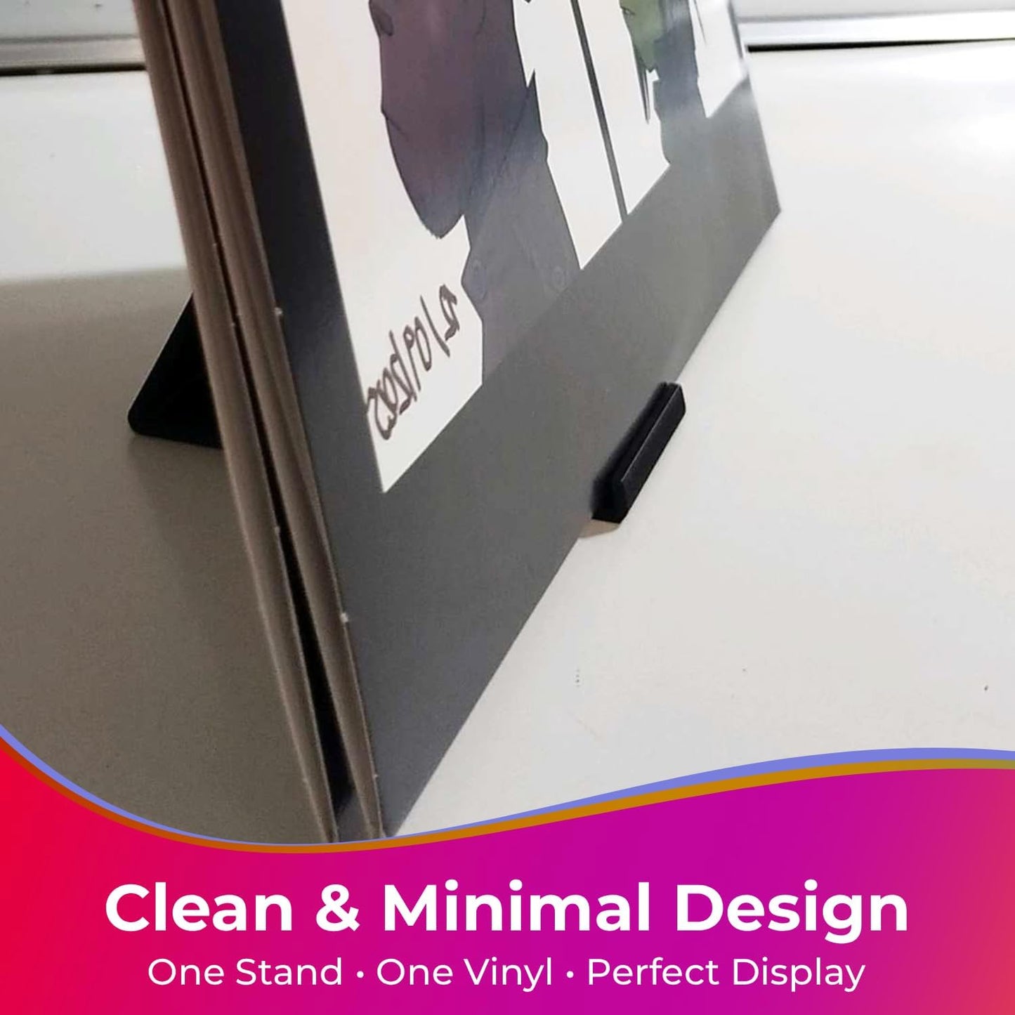 Now Playing Vinyl Record Stand – Modern Display Holder, Premium Plastic Vinyl Stand, Now Spinning Record Accessories