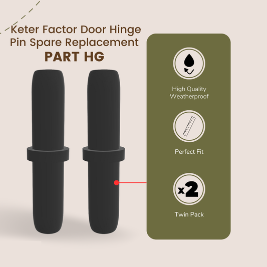 Replacement Shed Hinge Pin Upgrade Compatible with Keter Factor - Set of 2, Enhanced Durability Part HG, Made in UK