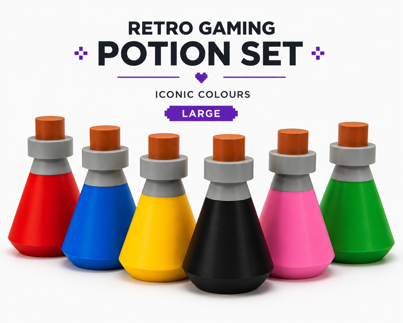 Potion Bottle Display Holder (Large) – Retro RPG Inspired Storage