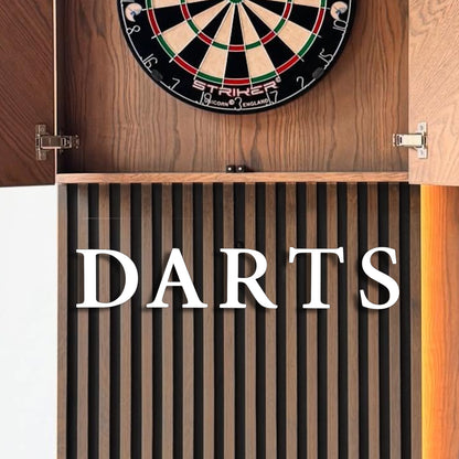 DARTS 3D Wall Letters Sign – Freestanding or Wall Mounted Darts Room Decor – Man Cave Games Room Dartboard Sign for Dad (White)