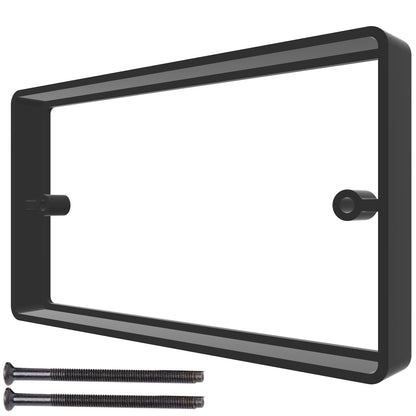 10mm Ultra Slim Wall Box Spacer for 2-Gang UK Sockets – Double Electrical Back Box Extension Mounting Frame for Tiled, MDF or Panelled Walls (Black)