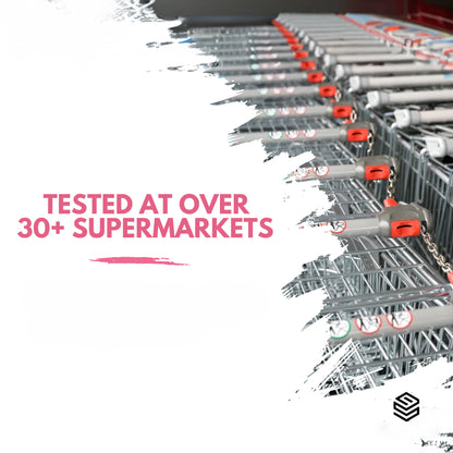 15 Pack Removable Plastic Shopping Trolley Tokens with Keychains – Coin Release Tool for Supermarket Carts