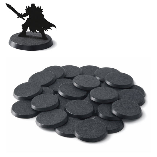 Wargaming Hobby Bases 32mm – 30 Pack Round Model Miniature Plastic Bases for Tabletop War Games, RPG Figures, Sand Table Scenery